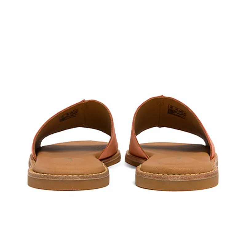 Clarks Rubber Sole Massage Antibacterial Quick Dry Slide Slippers Women's Coral Red-4