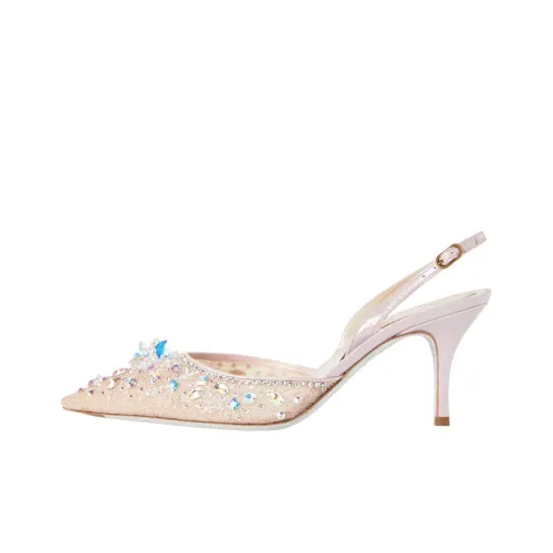 René Caovilla 80mm Crystal-embellishment Slingback Sandals