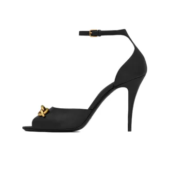 SAINT LAURENT Le Maillon Strap Sandals Women's Black