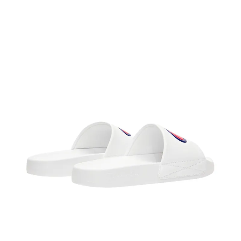 Champion Campus Rubber Sole Slip Resistant Slide Slippers Unisex White-3