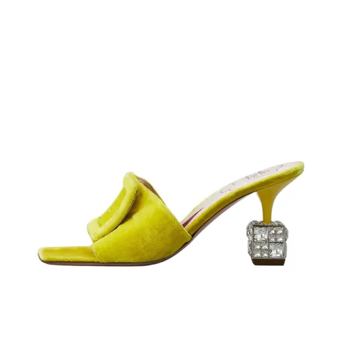 Roger Vivier Slide Slippers Women's Yellow