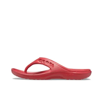 Crocs Baya Minimalistic Casual Flat Flip Flops Red
