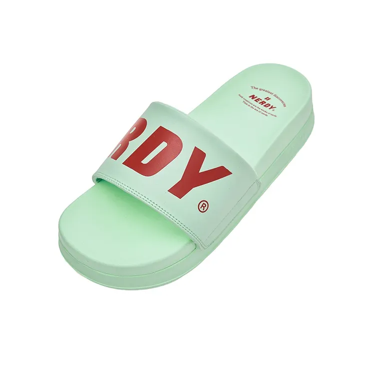 Nerdy Slide Slippers Unisex Mint Green-2