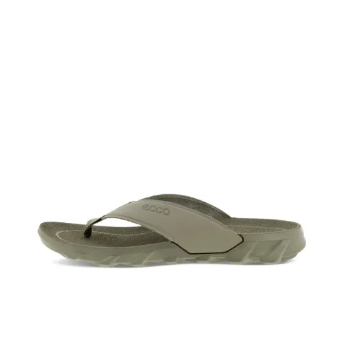 Ecco Drive Rubber Sole Abrasion Resistant Flip Flops Women's Vanilla Grass Green