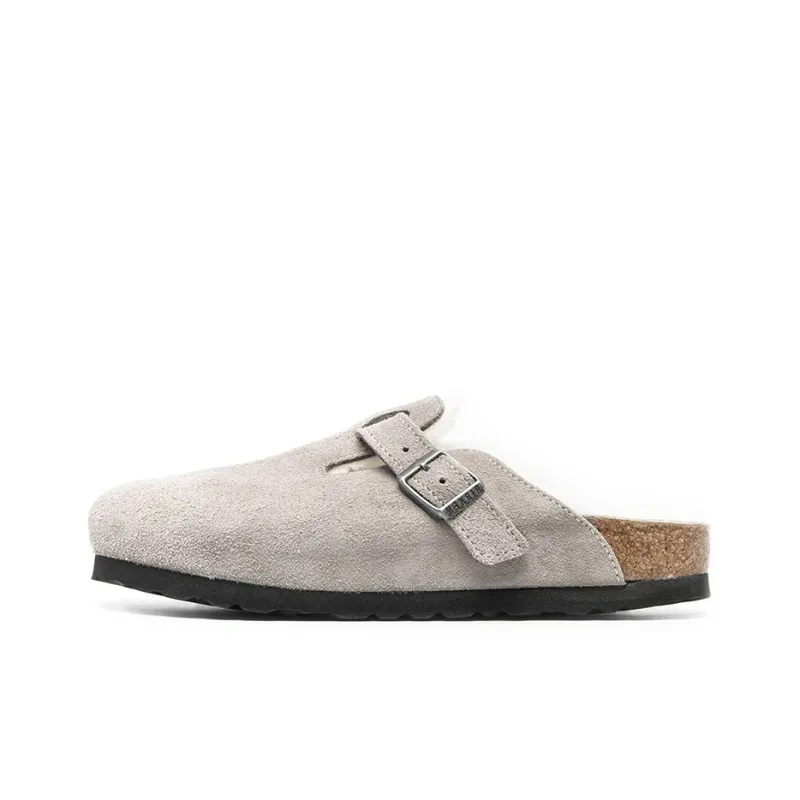 Birkenstock Boston Slip Resistant Wrap toe Slippers Unisex Gray Narrow Fit-0