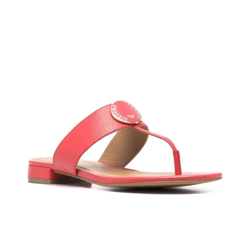 EMPORIO ARMANI Flip Flops Women's Orange Red-2
