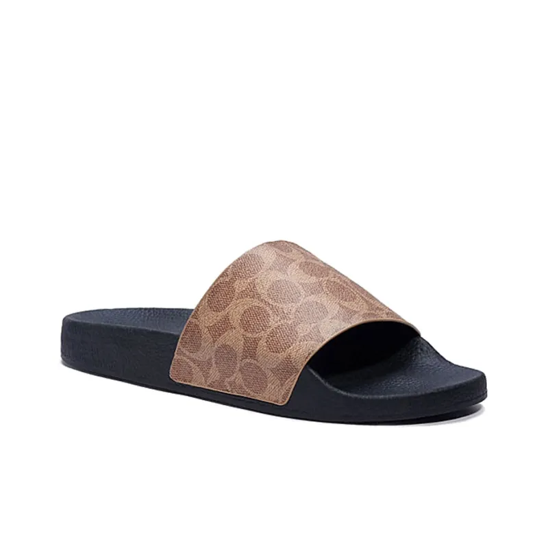 COACH Logo Slip on Slides-1