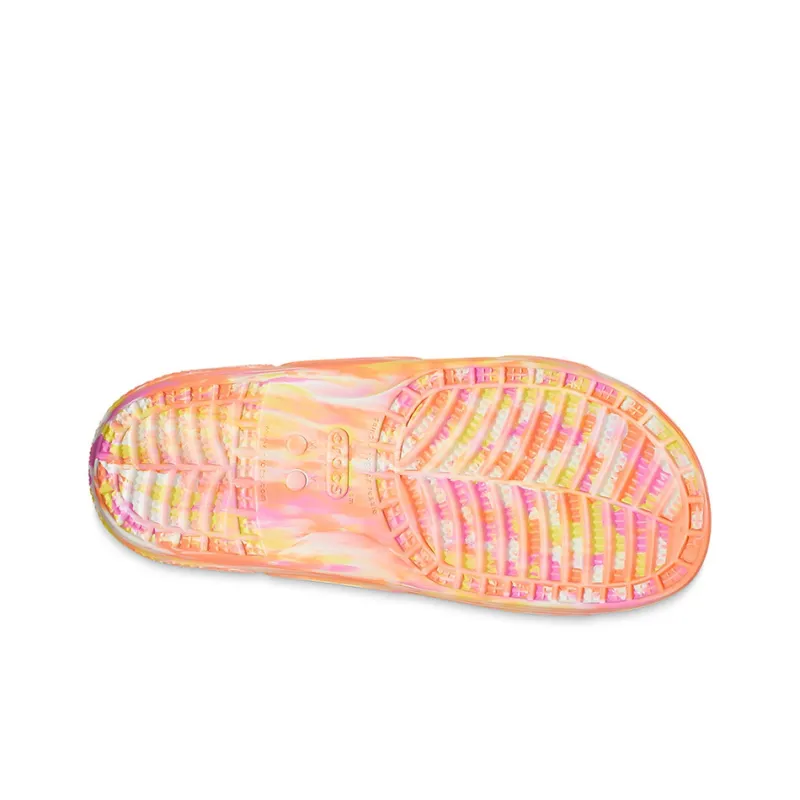 Crocs Classic Clog Marble Beach Unisex Red Multi Color Slippers 'Red'-5