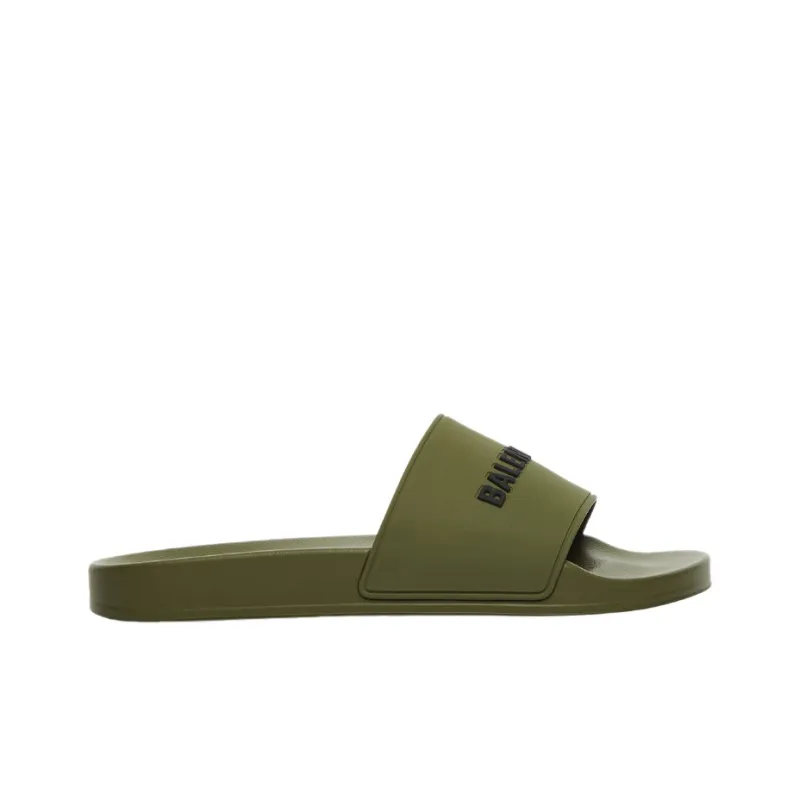 Balenciaga Pool Slides 'Green'-1