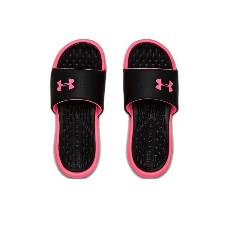 Under Armour Playmaker Fixed Strap Slide 'Black Pink' Women's-3
