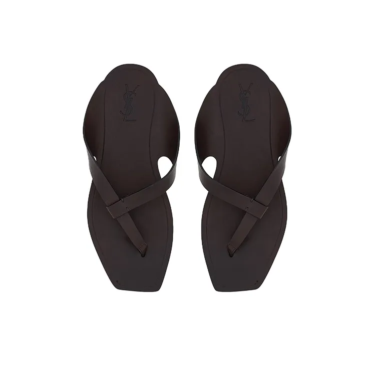 SAINT LAURENT Flip Flops Men's Dark Brown-3