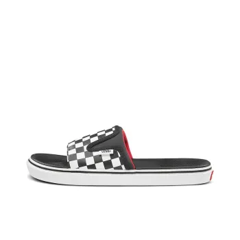Vans UltraCush Slide OnSlippers Black/White Chess Board Black And White