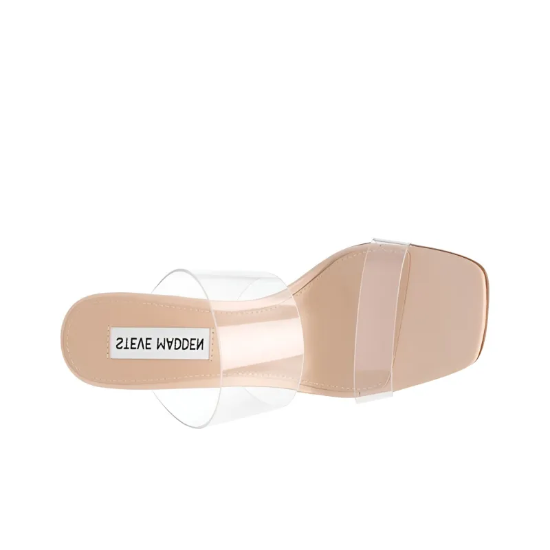STEVE MADDEN Clear Double Strap Heeled Sandals-3