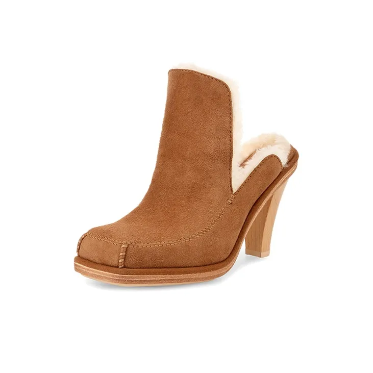 UGG Court Mule High Heels Women's Chestnut-2