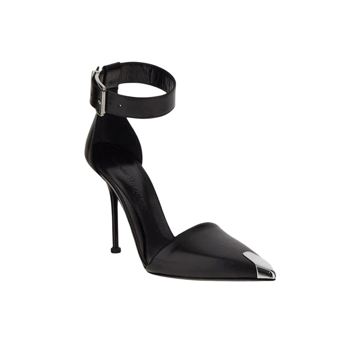 Alexander McQueen 105mm Metallic Toe-cap Detail Pumps - POIZON