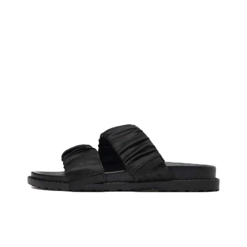 ZARA Rubber Sole Slide Slippers Women's Black-0