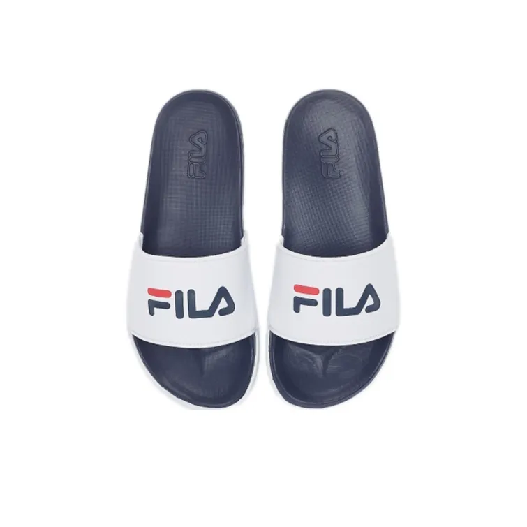 FILA Slicktender Slide Slippers Unisex White/Blue-3