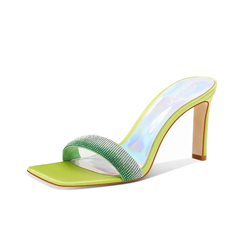 SHUDAIER Slide Slippers Women's Green-1