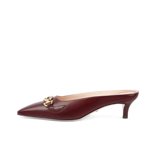 GUCCI Zumi High Heels Women's Burgundy