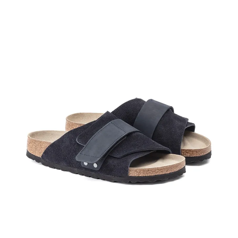 Birkenstock Kyoto Nubuck Suede Sandals 'Midnight Navy'-3