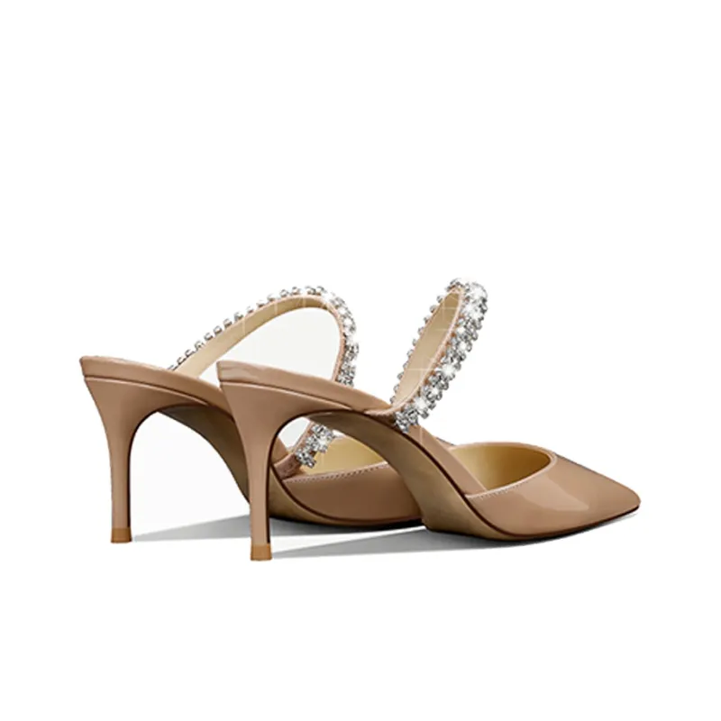 SHUDAIER Wrap-toe Slippers Women's Nude-3