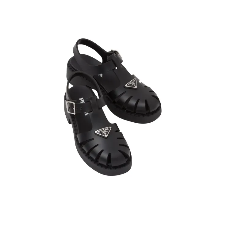 PRADA Roman Sandals Women's Black-3