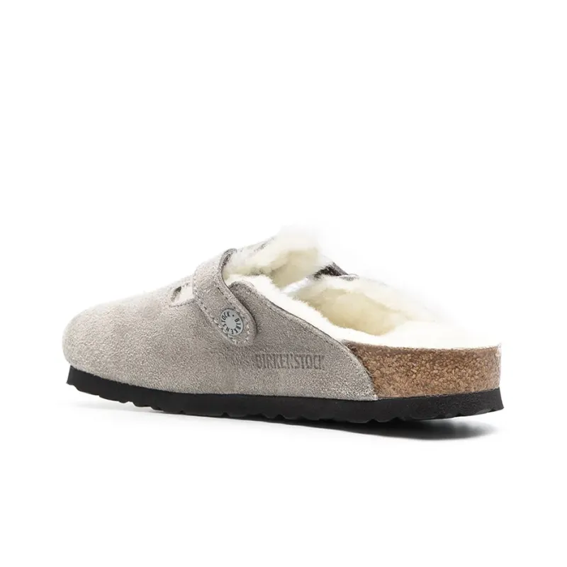 Birkenstock Boston Slip Resistant Wrap toe Slippers Unisex Gray Narrow Fit-3