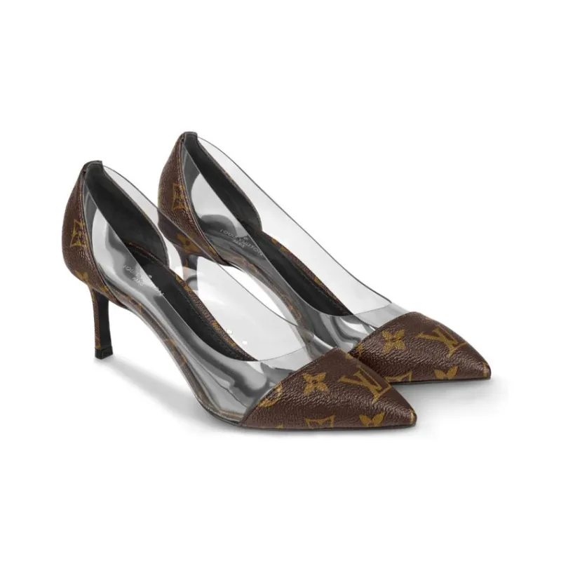 LOUIS VUITTON Chérie Monogram Slim Heel High Heels Women's Monogram Color-2