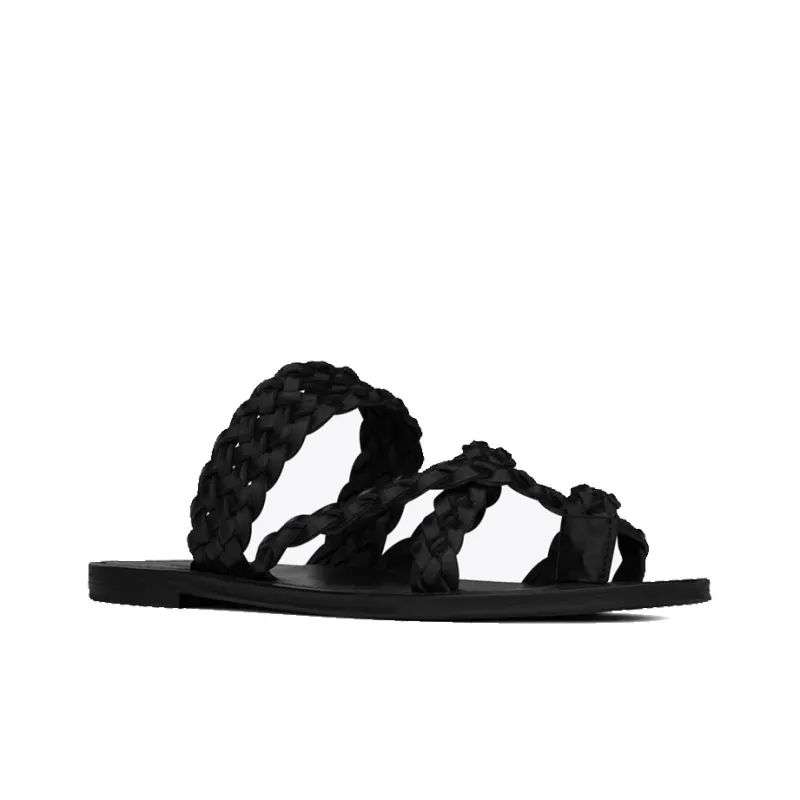 SAINT LAURENT Neil Slide Slippers Men's Black-2