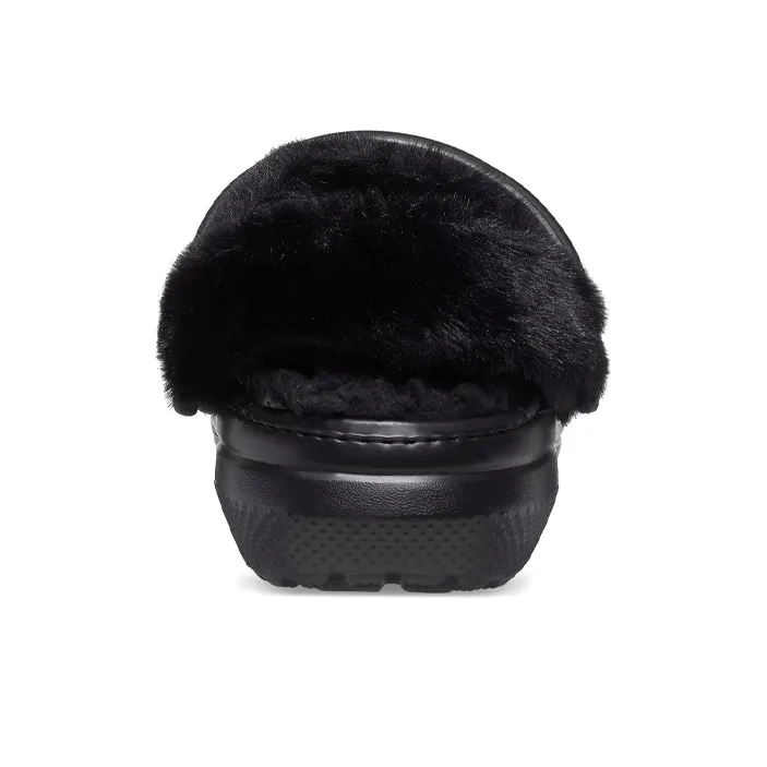 Crocs Classic Fur Sure Slip On Clogs 'Black'-5
