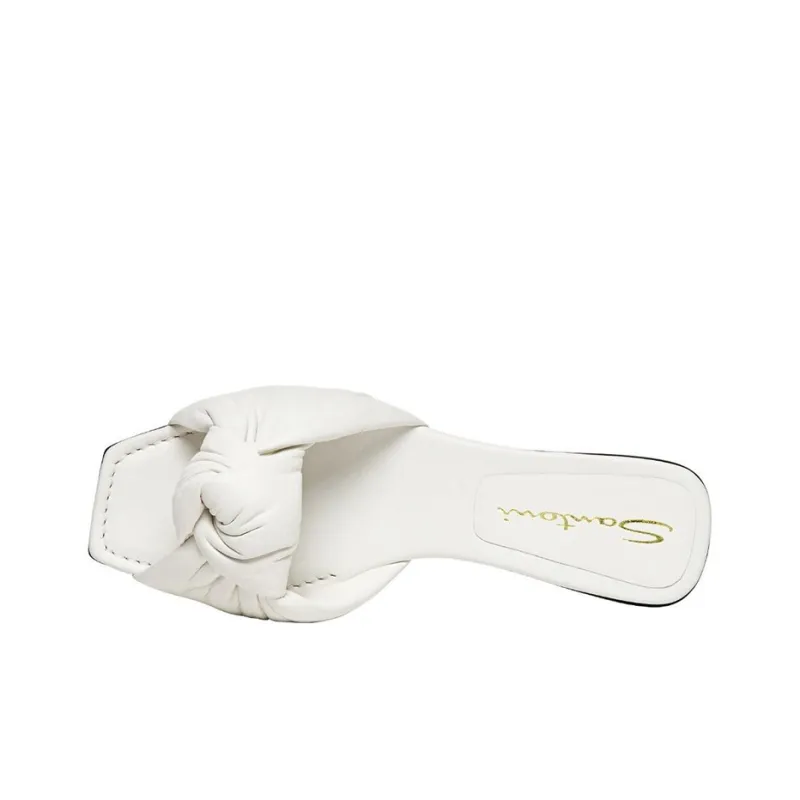 Santoni Square toe Leather Sandals-4