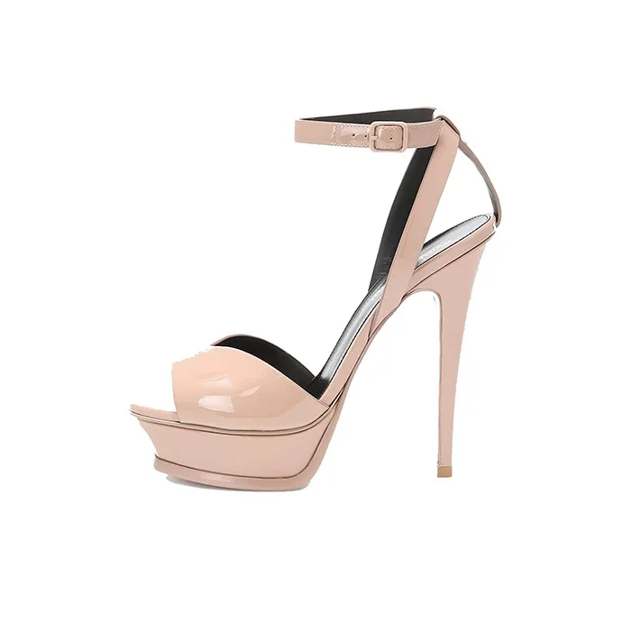 SAINT LAURENT Strap Sandals Women's Nude Pink-0