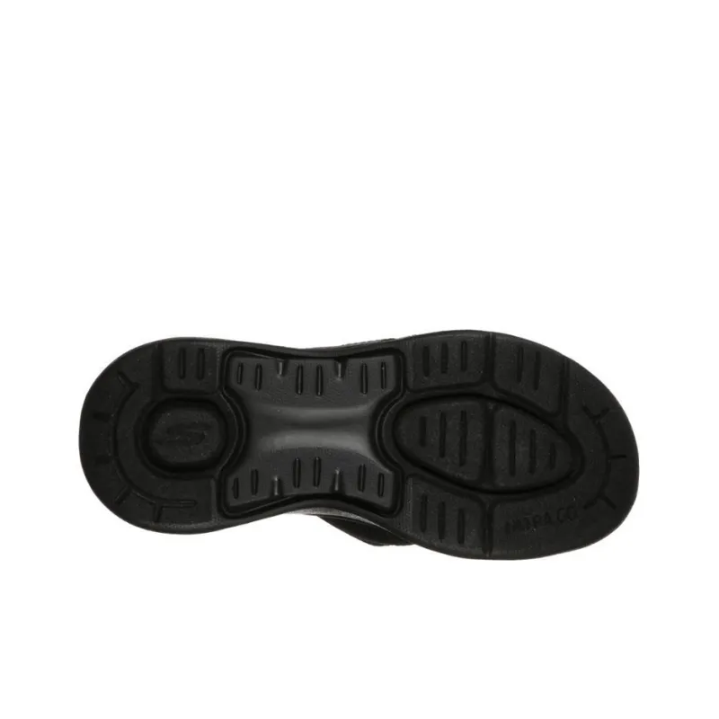 Skechers Go Walk Arch Fit Rubber Sole Slip Resistant Slide Slippers Women's All Black-3