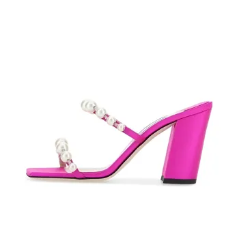 Jimmy Choo Amara 45 Slide Slippers Women's Rose Red