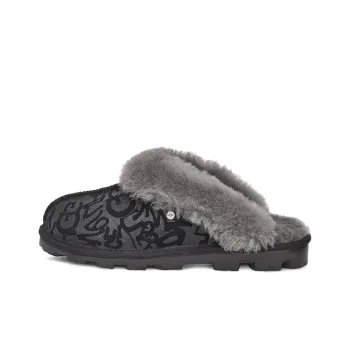 UGG Coquette Sparkle Graffiti Stylish Sandals Women's Black