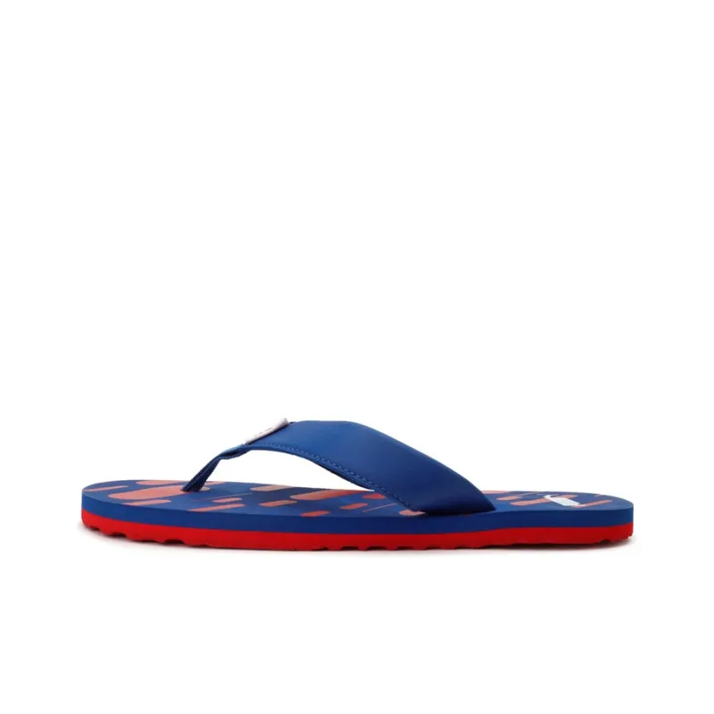 PUMA Contour Series Rubber Sole Slip-Resistant Slide Slippers Unisex Blue Red-0