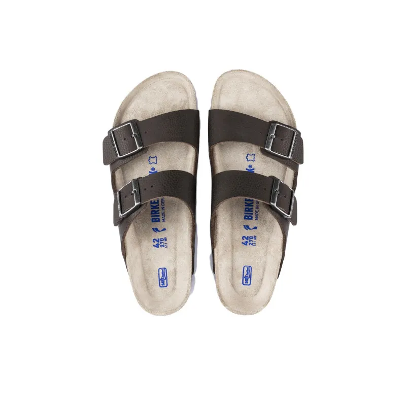 Birkenstock Arizona Soft Footbed Slide Slippers Men's Brown Yellow-1
