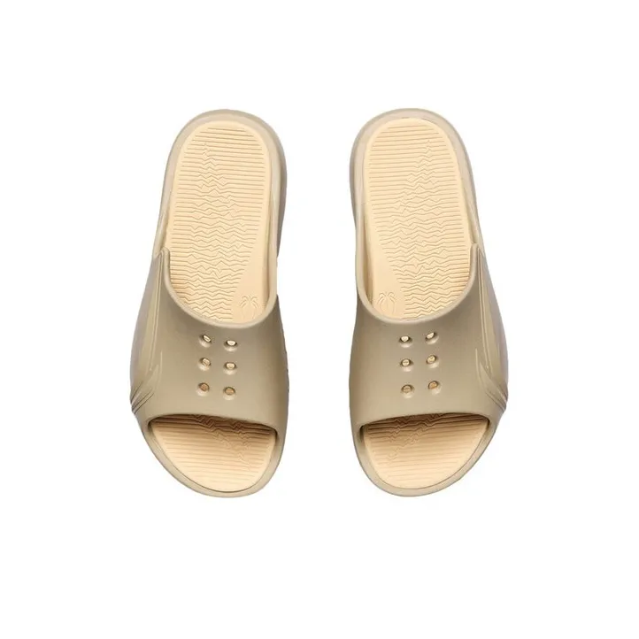 LiNing Rubber Sole Quiet Slide Slippers Men's Khaki-2