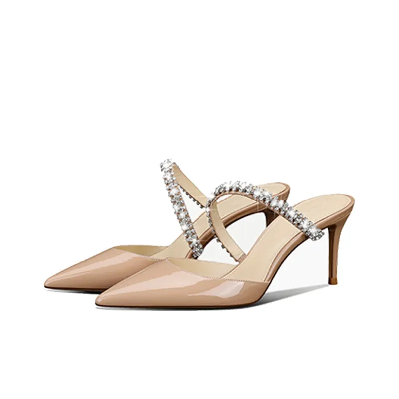 SHUDAIER Wrap-toe Slippers Women's Nude-1