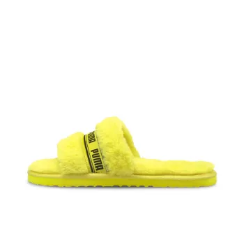 PUMA Fluff Slides 'Fluo Yellow' Women's