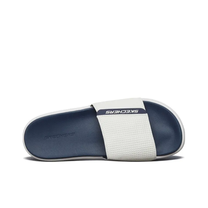 Skechers Velcro Outdoor Flat Heel Sports Slippers White Blue-2