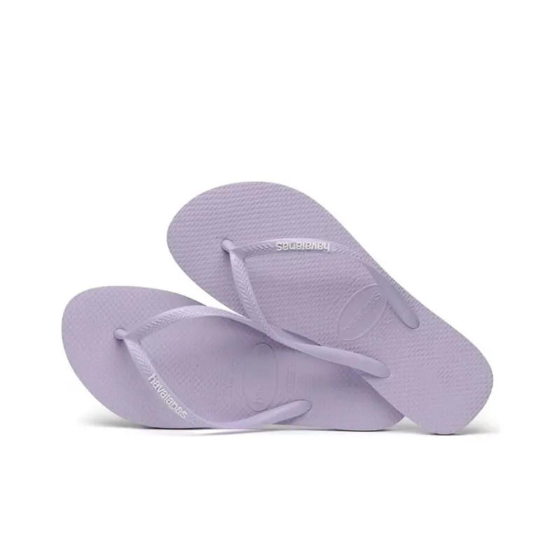 Havaianas Slim Logo Pop-Up Stylish Sandals Unisex Light Purple-3