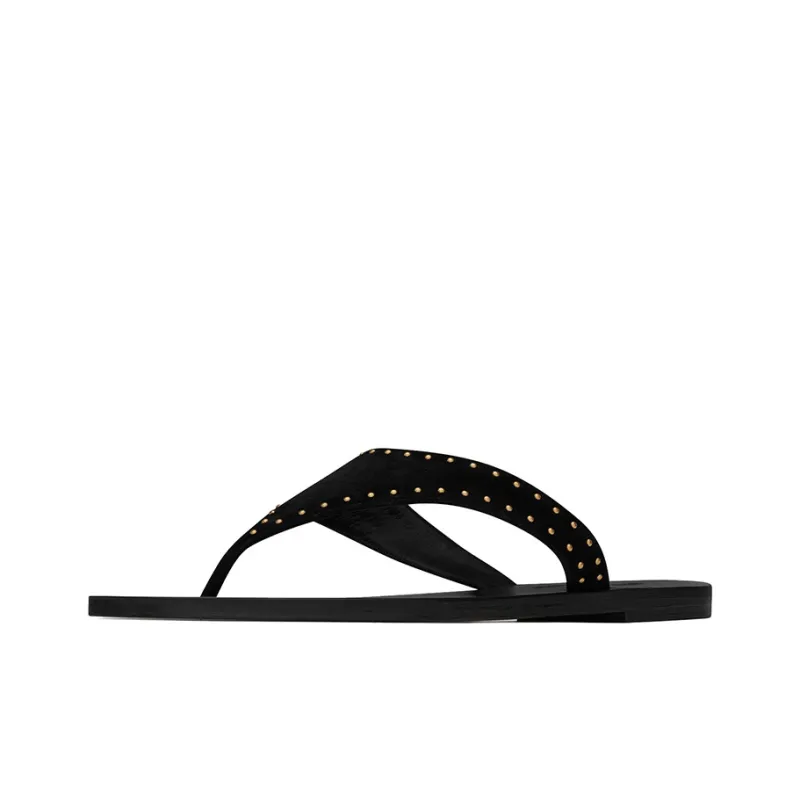 SAINT LAURENT Slide Slippers Women's Black-2
