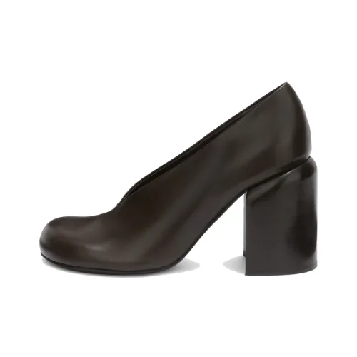 JIL SANDER High Heels Women's Low-Top Dark Brown