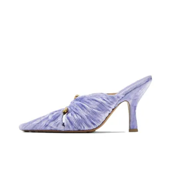 Bottega Veneta Stretch Closed Toe Slippers Women's Purple