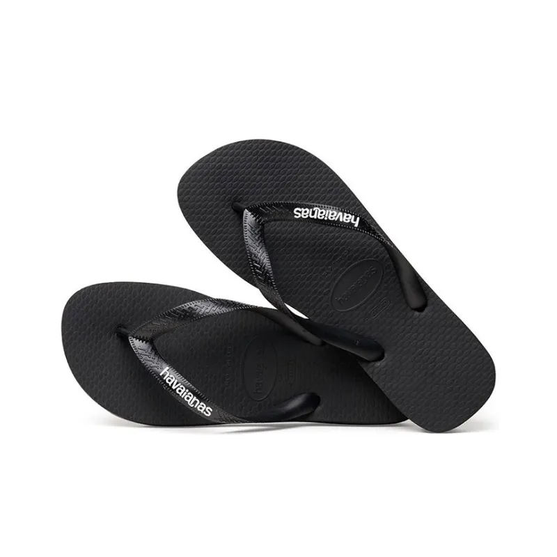 Havaianas Abrasion-Resistant Slide Slippers Unisex Smoke Black-2