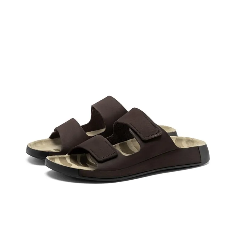 Ecco Massage Antibacterial Quick Dry Slide Slippers Men's Mocha-2