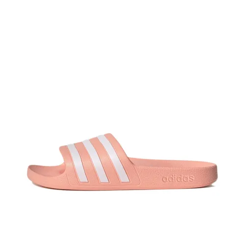 adidasWomen's Adilette Pink and Orange Aqua Slides