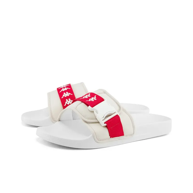 Kappa Slide Slippers Unisex Misty Gray/Korean White-4