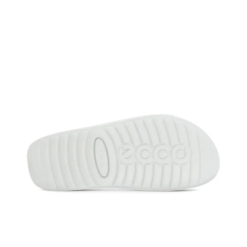Ecco Rubber Sole Slide Slippers Women's White-4